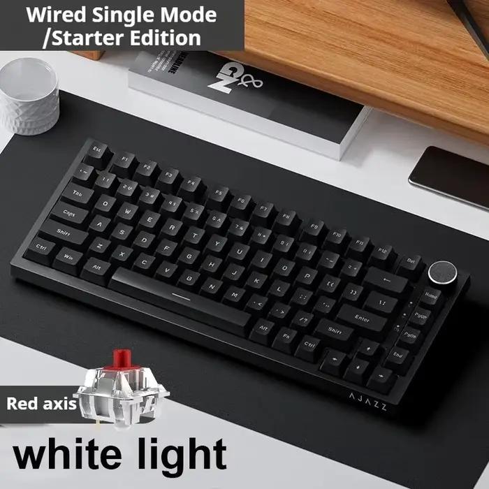 Ajazz Ak820 Pro clavier mécanique professionnel écran Tft bouton multifonctionnel clavier de jeu fil