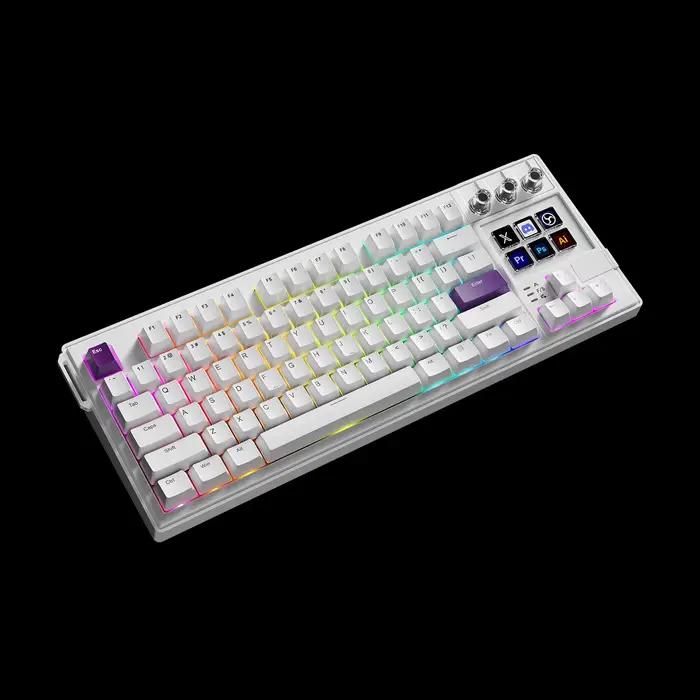 Clavier mécanique de jeu MiraBox K1 Pro AI Stream Deck, console visuelle Streamdeck, macropad RGB, c