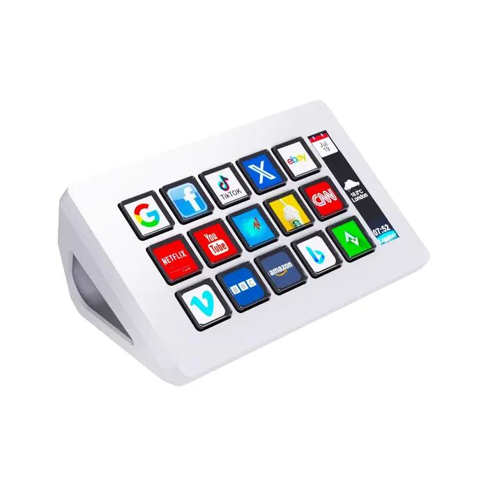 Clavier macro MiraBox 293S Stream Deck – 15 touches LCD personnalisables pour OBS, musique, web et p