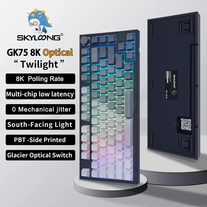 Skylong Optical Switch Keyboard 8000hz polling rate USB - C câble RGB rétroéclairage PBT / OEM Keybo