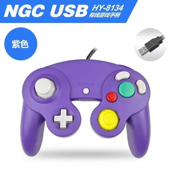 Manette de jeu rétro pour Gamecube, Joystick portable filaire USB pour Nintendo NGC GC, contrôleur p