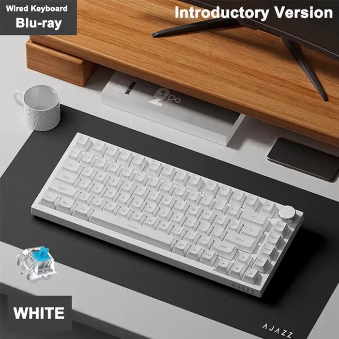 AJAZZ AK820 filaire avec boutons de Volume rotatifs touches remplaçables à chaud pour claviers mécan