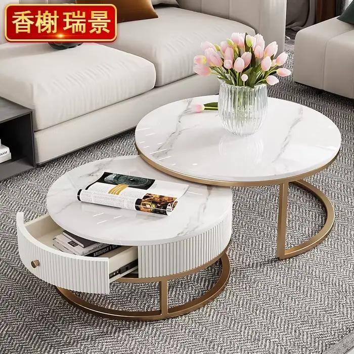 Table basse moderne et simple, esthétique, pour petit appartement, mignonne et unique, table gigogne
