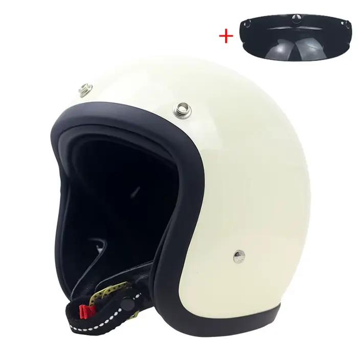 Casque de Moto à visage ouvert de Style japonais et coréen, Vintage 500TX rétro Scooter équitation 3