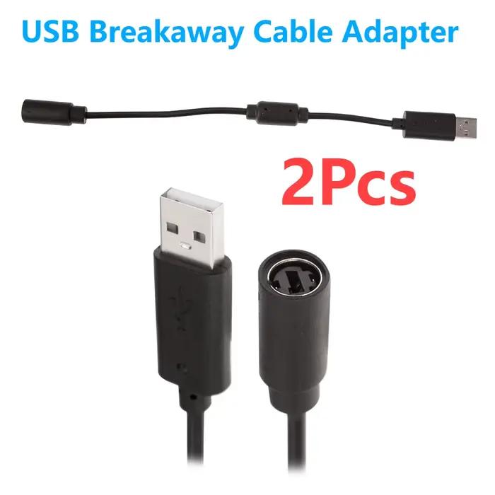 Câble adaptateur USB pour manettes filaires Xbox 360, 2 pièces