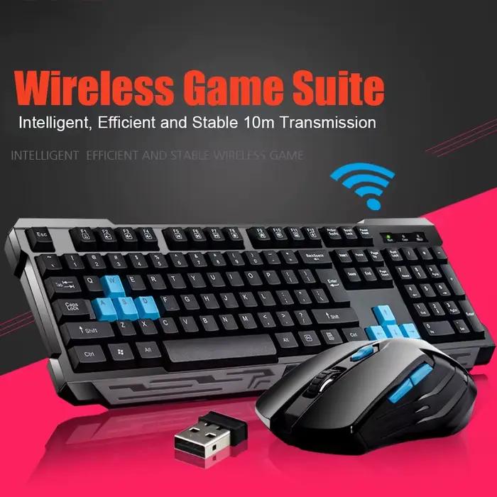 Clavier souris Combos étanche multimédia 2.4GHz clavier de jeu sans fil USB sans fil Mous NK-Shoppin