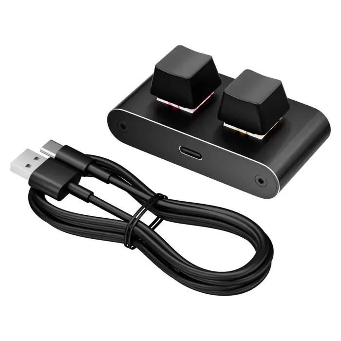2 touches filaire personnaliser clavier rvb programmation Macro clavier de jeu copier coller Volume 