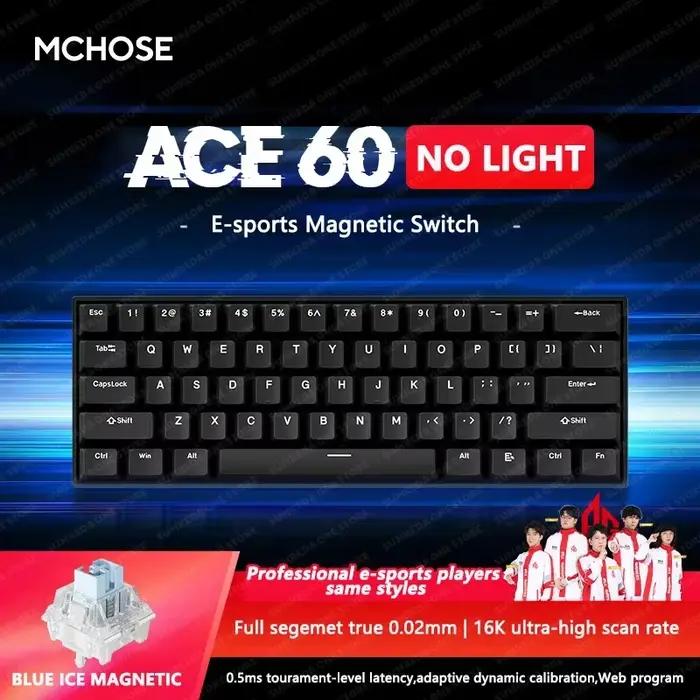 Mchose Ace 68 Ace60 Pro Ace68 Ace60 clavier magnétique de jeu filaire déclencheur rapide 0.005mm 8K 