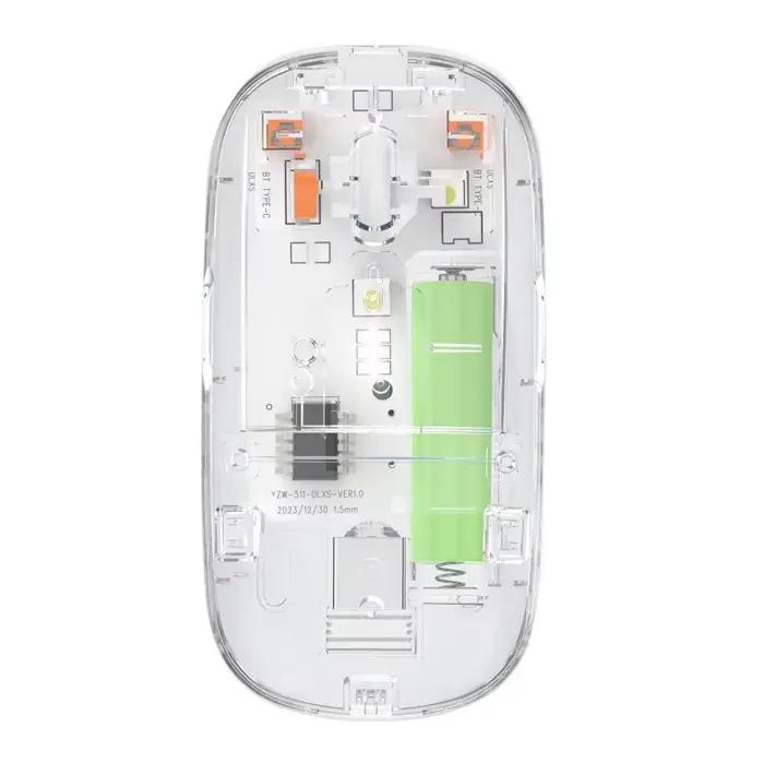 Souris sans fil Bluetooth 2.4G, mode touristes, transparente, silencieuse, aste pour PC, ordinateur 