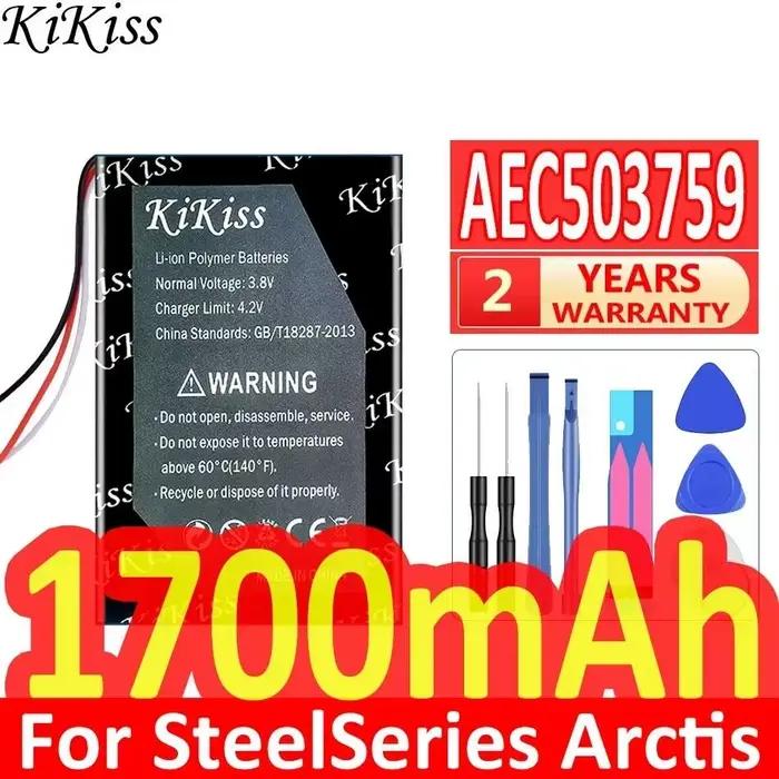 Batterie pour casque de jeu AEC503759 1700mAh pour Steelseries Arctis 1 3 5 7 7P Arctis1 Arctis3 Arc