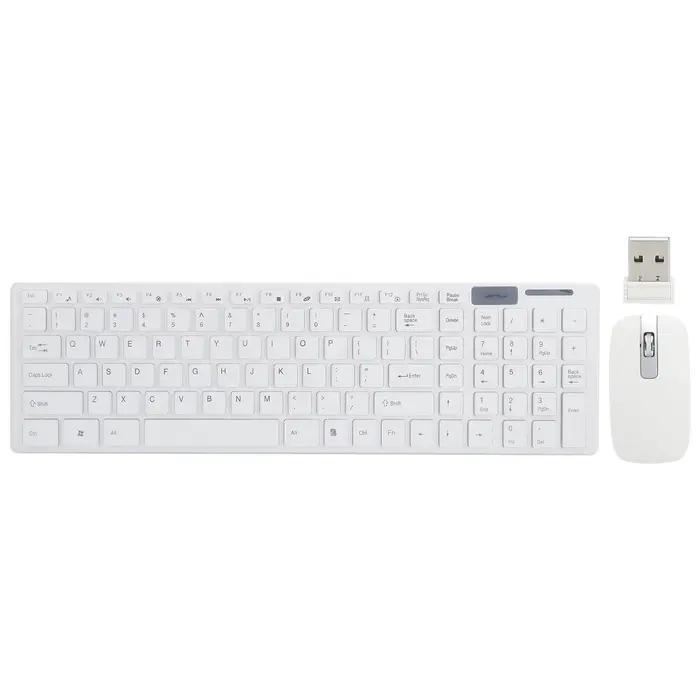 Ensemble clavier et souris sans fil, connexion à distance, 10m, adapté aux ordinateurs portables et 