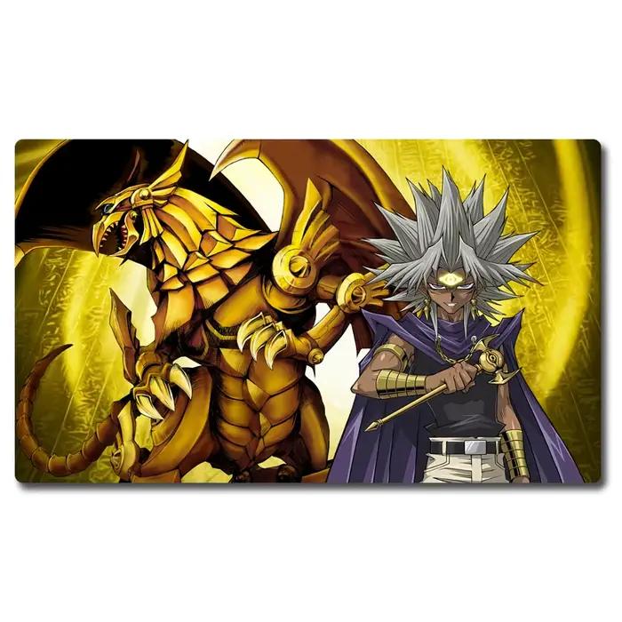 Tapis de jeu Yugioh Le Dragon ailé de Ra & Marik Ishtar Yu-Gi-Oh! Tapis de jeux de cartes à collecti