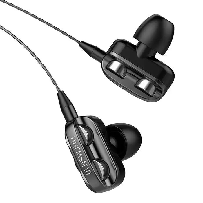 Écouteurs intra-auriculaires filaires avec micro, écouteurs de sport, casque de jeu stéréo basse, éc