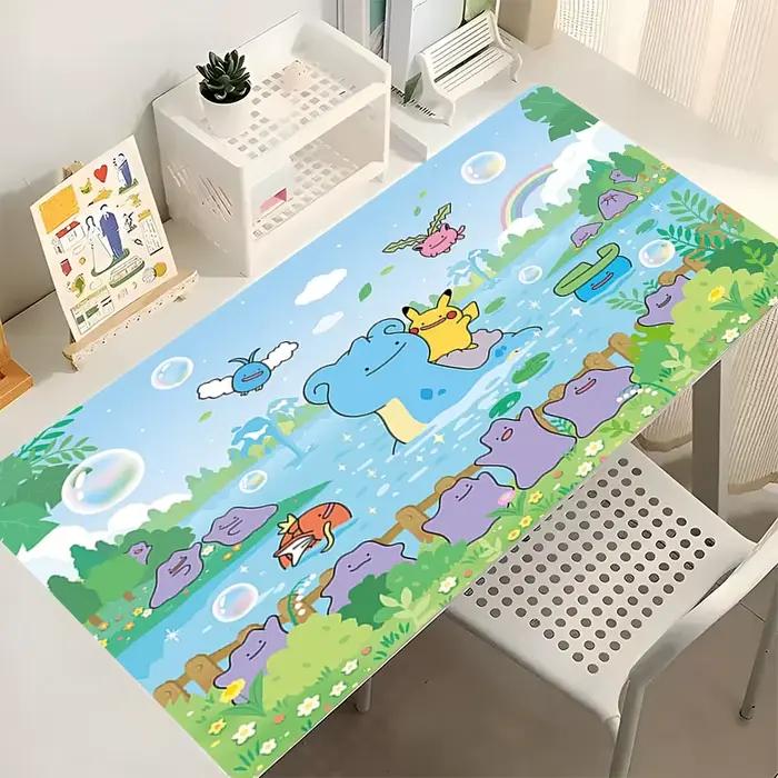 Tapis de souris de jeu Kawaii, tapis de bureau pour gamer, tapis de clavier dessin animé P-pokemonS,