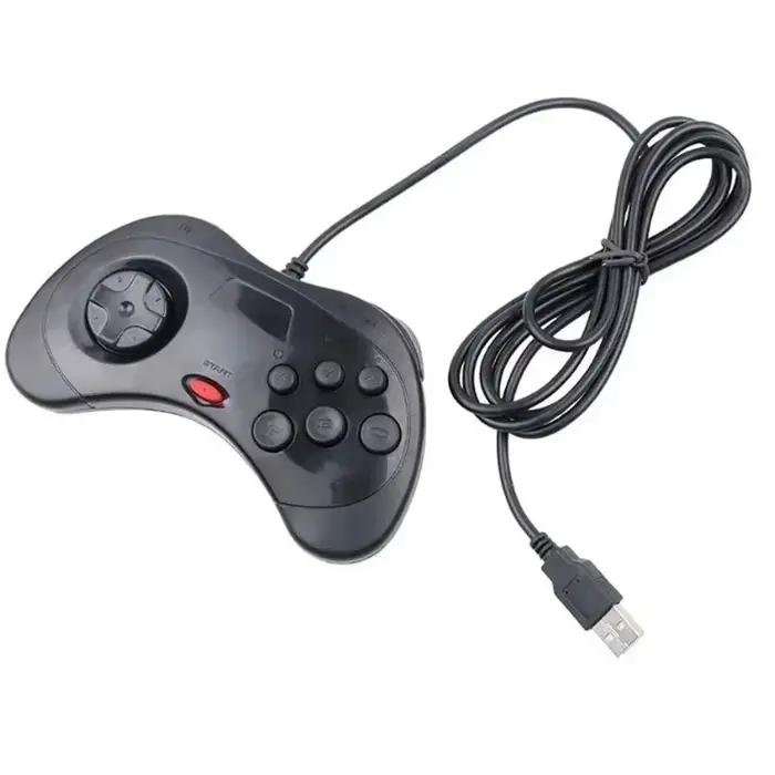 Manette de jeu filaire classique USB pour système Segas Saturn, Style pour contrôleur de jeu PC/Mac