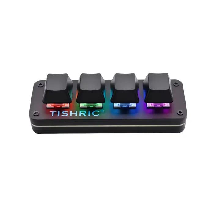 Clavier mécanique mini TISHRIC 3/4/6 touches, USB RGB, programmation personnalisée, DIY, portable, h