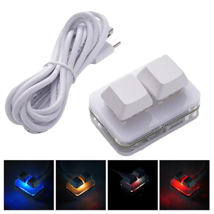 Clavier de programmation macro OSU personnalisé à 2 touches, mini clavier RGB pour le jeu, le dessin