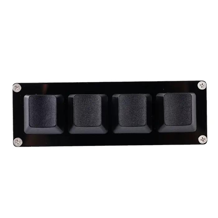 Pigments USB Macro Clavier personnalisé, 4 touches, RVB, copie, pâte, coupe pour Photoshop, clavier 