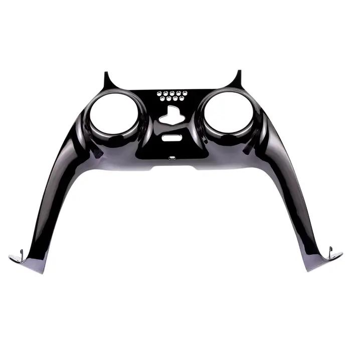 Coque de manette de remplacement DIY chromée noire brillante pour PS5, plaques personnalisées compat
