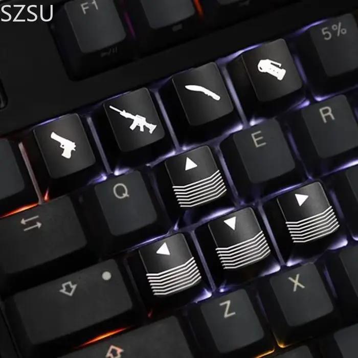 SZSU 4 pièces bricolage ABS rétro-éclairé clavier mécanique Keycap OEM hauteur personnalité transluc