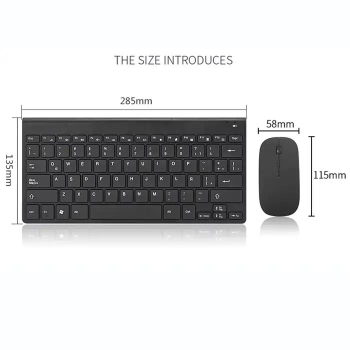 Nouveau clavier espagnol souris sans fil pour jeu PC lecteur TV clavier et souris espagnol ensemble 