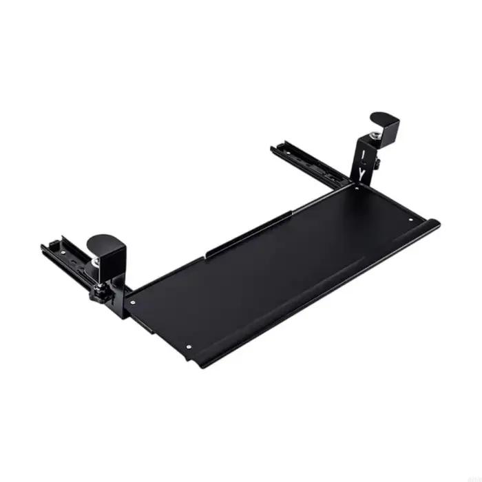 Support clavier sous le bureau, sans perçage, avec coulissant lisse repose-poignet ergonomique, H8WD
