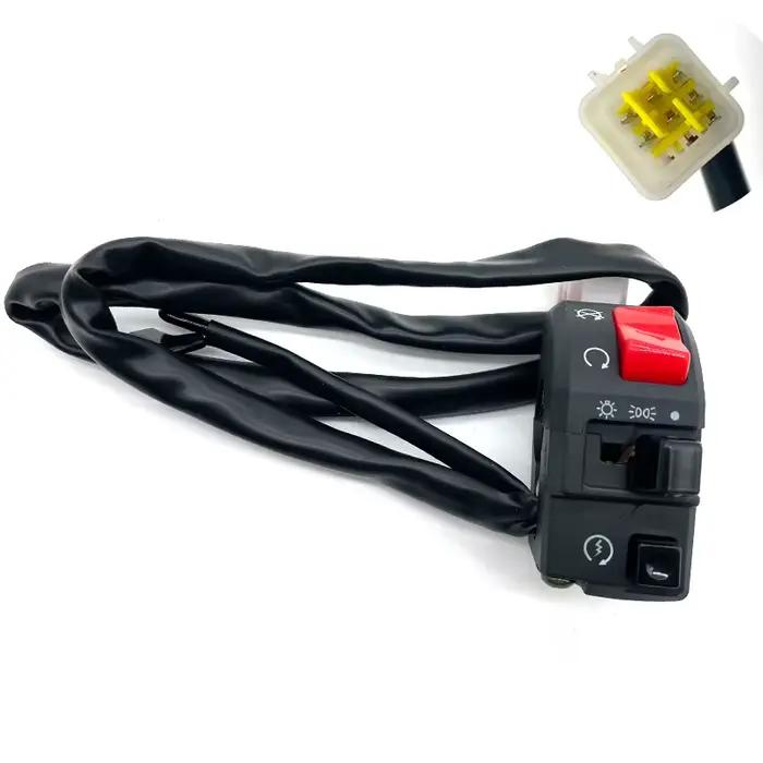 Interrupteurs de moto 22mm, bouton de klaxon, clignotant, feu antibrouillard électrique, démarrage d