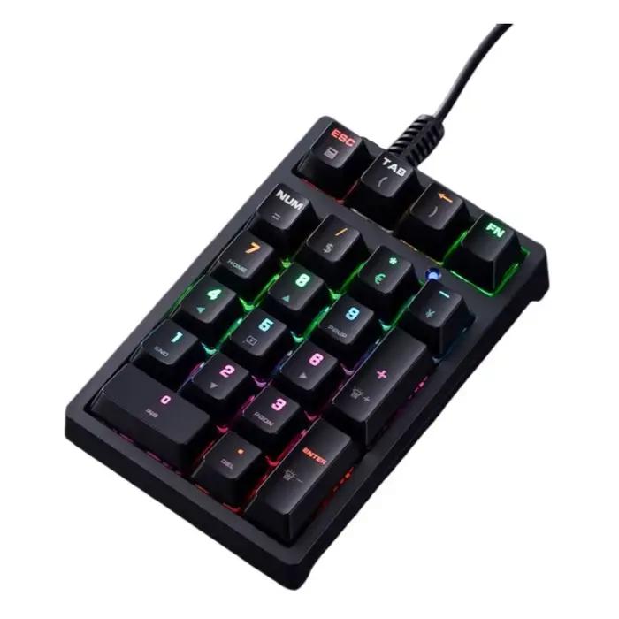Clavier numérique APAYADO T21 Mini, 21 touches, clavier numérique mécanique filaire, lumières multic