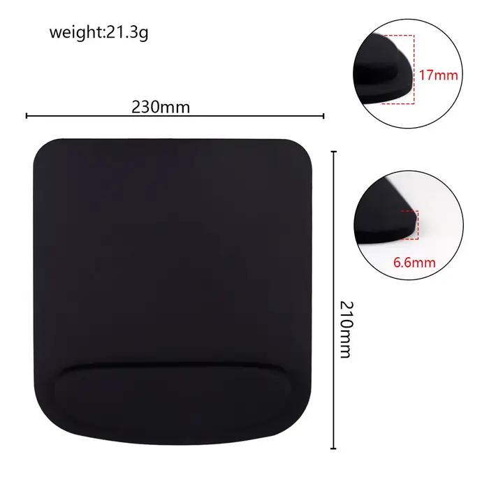 Tapis de souris en mousse à mémoire de forme avec support de poignet, base en caoutchouc coordonnant