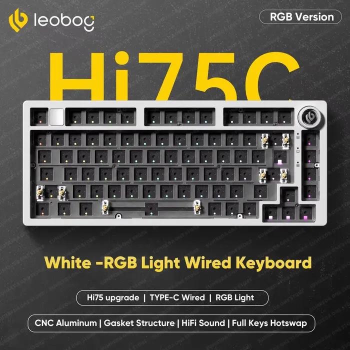 Clavier de jeu sans fil personnalisé Leobog Hi75C Pro 75 81 touches en aluminium BT 2.4G filaire Hot
