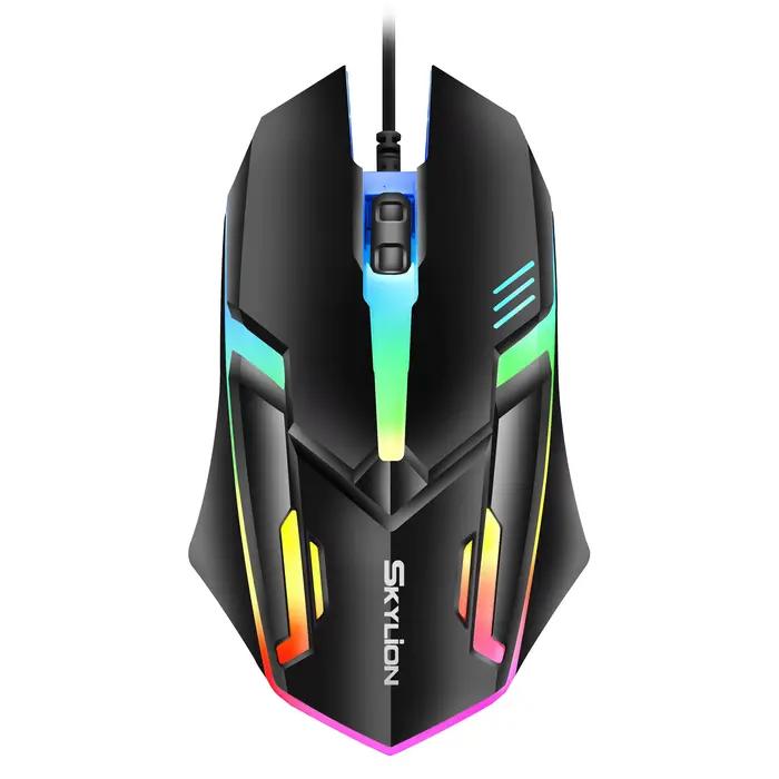 F1-Souris filaire 3 prédire avec éclairage coloré, pour Microsoft Windows et Apple IOS