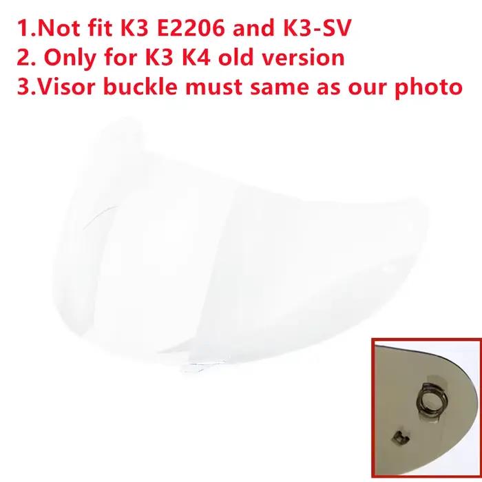 Visière de casque pour AGV Old K3 K4, bouclier facial de remplacement, Anti-buée, Protection UV, Pol