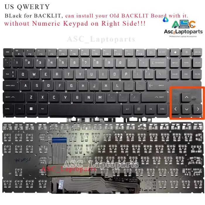 Nouveau clavier QWERTY US pour HP Omen Gaming 16-n0001dx 16-n0003nd 16-n0005nr 16-0009cl 16-n0066ax 
