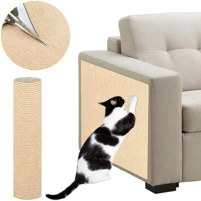 Tapis d'escalade pour chat, résistant à l'usure, bricolage, Protection du canapé, planche à gratter murale auto-adhésive pour chats