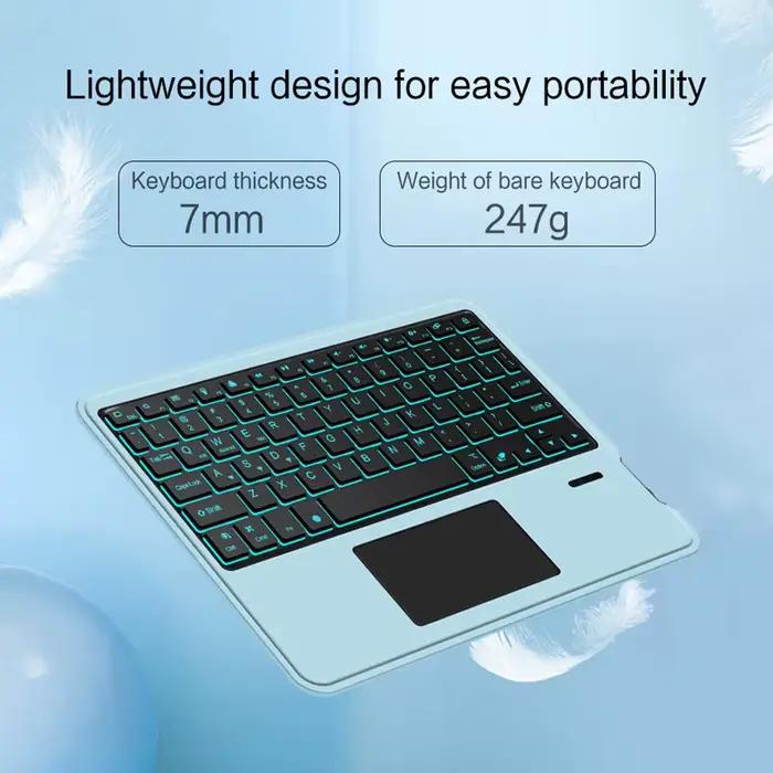 Clavier tactile sans fil rétro 4.2 Bluetooth pour iOS Android Windows tablette téléphone espagnol portugais russe hébreu arabe polyvalent et réactif