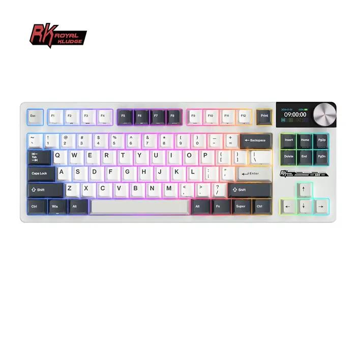 RK ROYAL KLUDGE S85 TFT couleur Screent clavier mécanique Tri Mode sans fil 85 touches