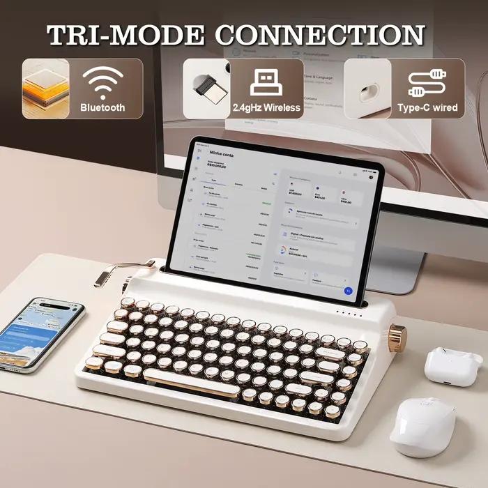 YUNZII QL75 clavier mécanique sans fil blanc