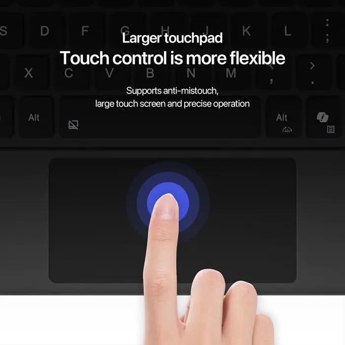 Clavier Bluetooth PULUZ pour Microsoft Surface Pro 12 pouces, clavier rétro-éclairé multicolore, clavier multifonctionnel avec support pour ordinateurs de bureau et portables, clavier de jeu pour occasions spéciales