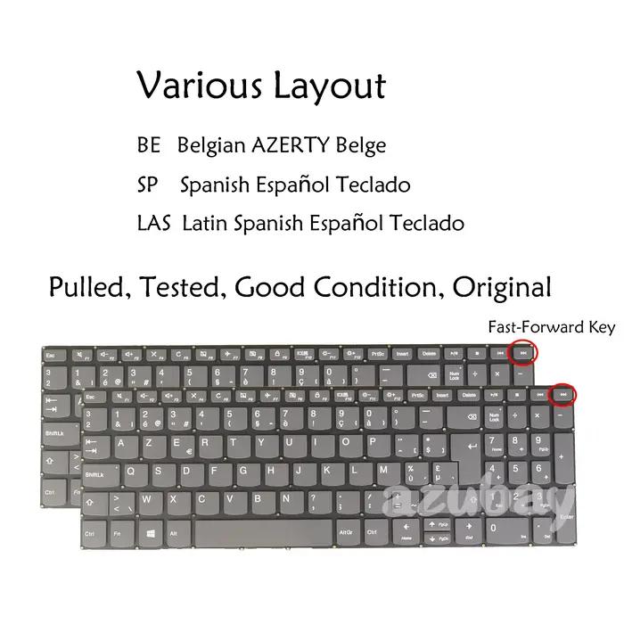 Clavier AZERTY espagnol et belge pour Lenovo