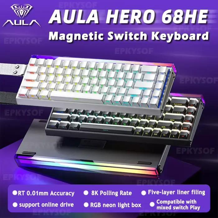 AULA HERO 68HE clavier à interrupteur magnétique