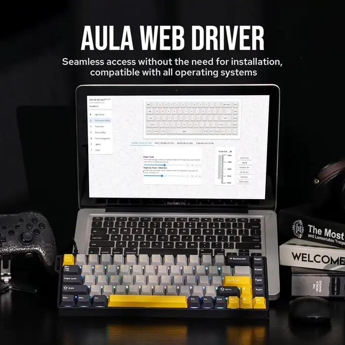 Aula WIN68 HE WIN60 clavier à axe magnétique avec actionation réglable taux de polymérisation échangeable à chaud RT