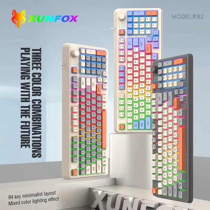 Clavier de jeu XUNFOX K82 lumineux