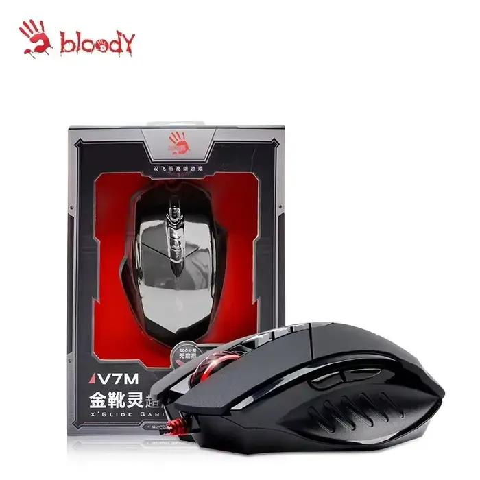 Souris filaire sanglante V7M RGB conception ergonomique légère 4000dpi Pc bureau e-sports jeu Macro programmation