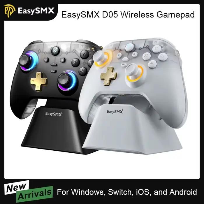 Manette de jeu sans fil EasySMX D05 pour Nintendo Switch PC avec station de chargement manettes à effet Hall rvb contrôleur de jeu pour Windows