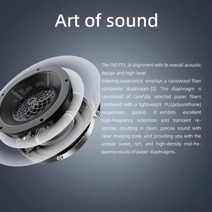 Casque audio FiiO FT1, moniteur professionnel