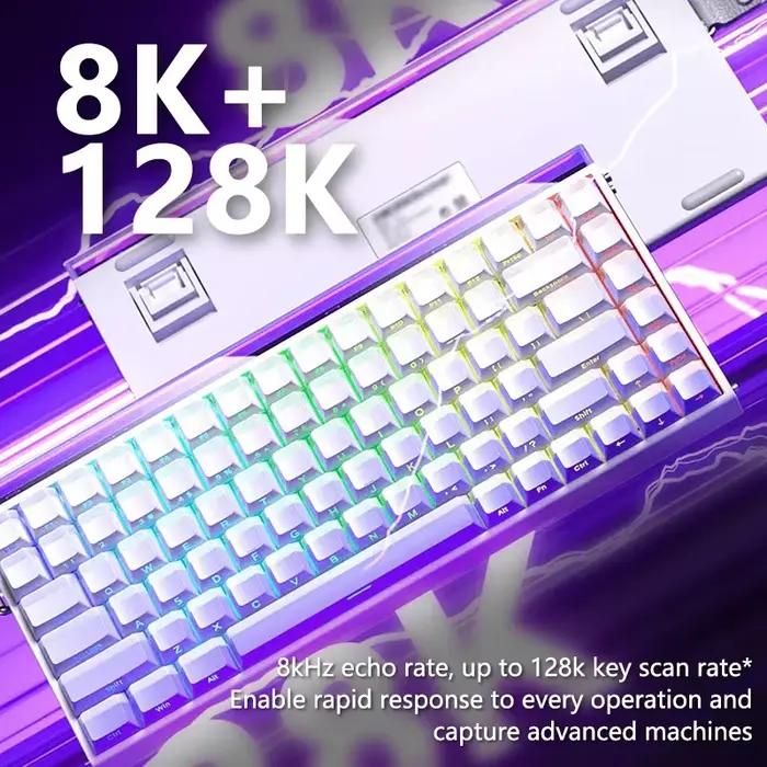 AULA HERO84 HE interrupteur magnétique clavier mécanique filaire rvb musique rythme 8K taux de retour