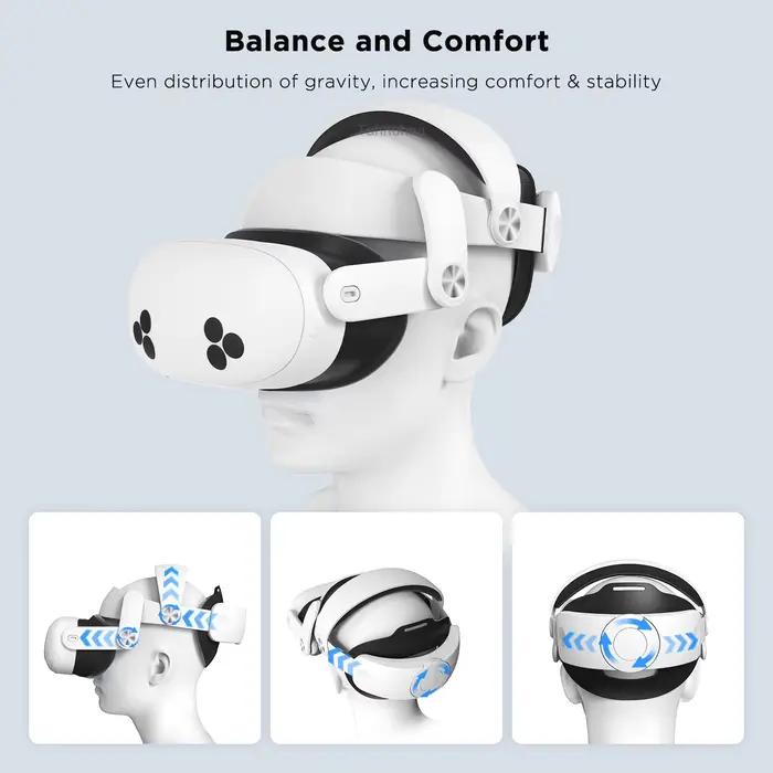Sangle de tête pour casque VR sangle Halo réglable amélioration confort pour Meta Quest 3 3S casques réalité virtuelle gamer joueur occasions spéciales