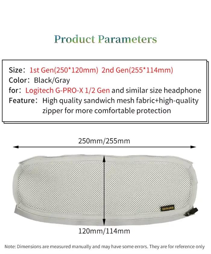 Housse de protection pour faisceau de tête de casque Logitech G PRO X 1/2 Gen