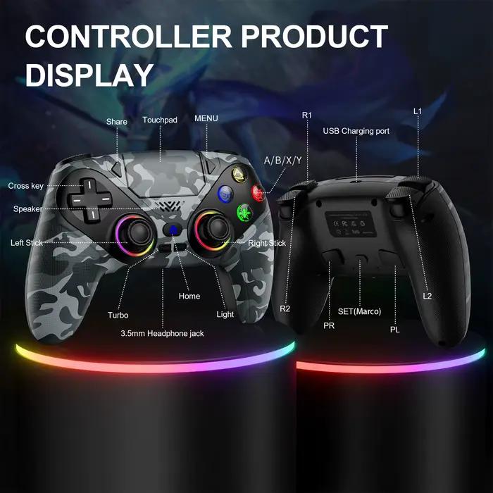 Manette de jeu sans fil RGB pour Playstation 5