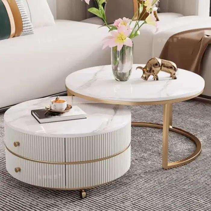 Table basse moderne et simple, esthétique, pour petit appartement, mignonne et unique, table gigogne, meuble de salon